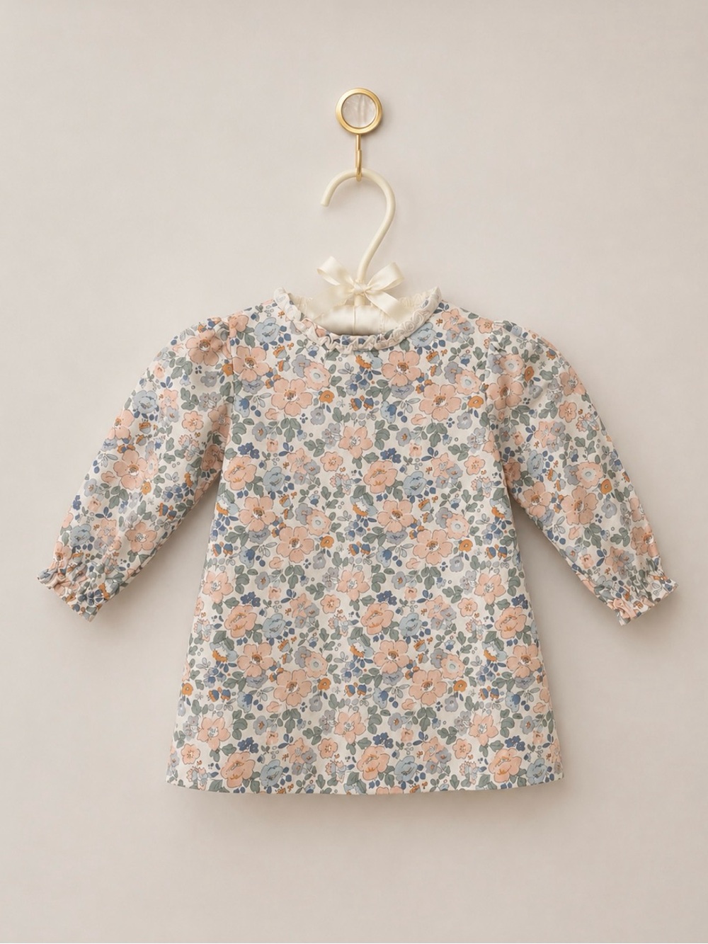 Cecil and Lou | Long Sleeve Floral Top with Ruffle Collar